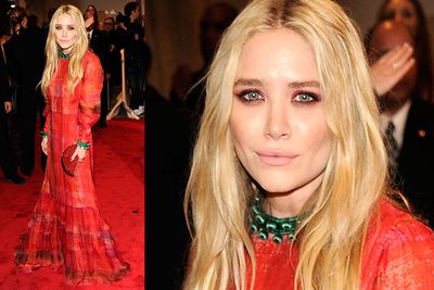 Celeb fashion at the 'Alexander McQueen: Savage Beauty' Costume Institute Gala at The Metropolitan Museum of Art, New York. <p><br/>Fun fact: The Olsen twins avoided posing together on the red carpet.</p>