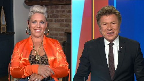 TODAY Entertainment Editor Richard Wilkins speaks with US singer-songwriter Pink. (TODAY)