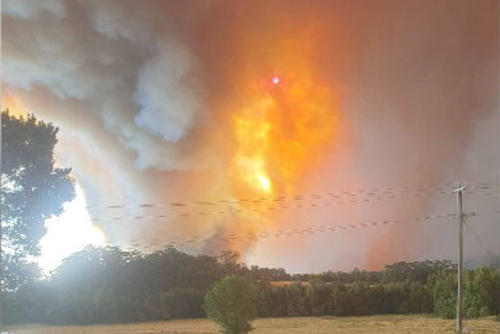 The Otways fire at Carlisle River broke containment lines last night.