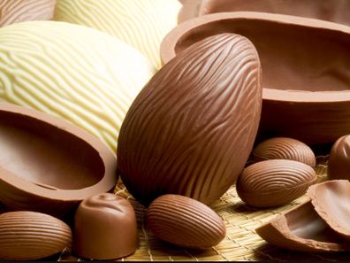 Classic chocolate Easter eggs.