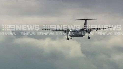 The nose of the aircraft was struck by lightning about 25 minutes into the flight. Picture: 9NEWS