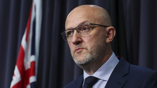 ASIO Director-General of Security Mike Burgess during a press conference following a shooting at Bondi, at Parliament House in Canberra on Sunday 14 December 2025.
