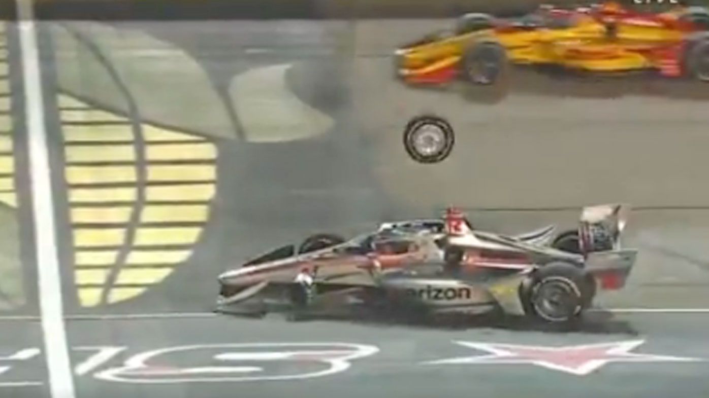 Loose wheel causes IndyCar crash for Aussie driver Will Power after pit stop gaffe