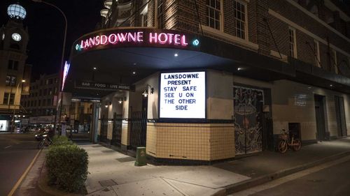 Pubs like Sydney's Lansdowne Hotel will stay closed until Step Three.