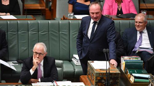 Malcolm Turnbull insists Mr Joyce will step in as acting prime minister next week when he goes to the US. (AAP)