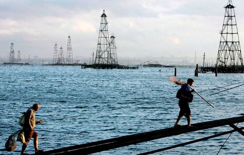 The Caspian Sea holds vast amounts of oil and natural gas.