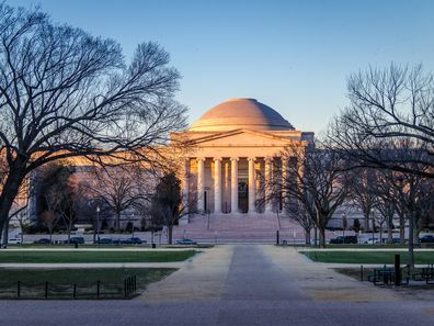 National Gallery of Art West Building at sunset - Washington, D.C., USA