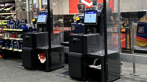 Aldi's new self-service checkouts