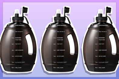9PR: GEMFUL Gallon Water Bottle with Straw Motivational BPA Free Large Jug