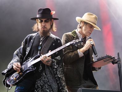 Dave Navarro (left) and Perry Farrell of Jane's Addiction performing in Dublin in June.