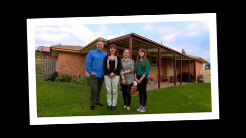 Darren and Wendy Gower, pictured with their two daughters on A Current Affair in 2014.