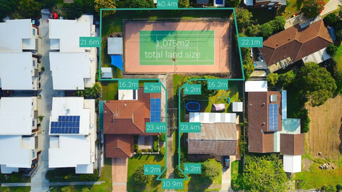 Tennis court block of land under offer Brisbane Queensland over a million Domain 
