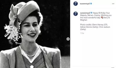 Harry and Meghan shared their own post for Queen Elizabeth's birthday.