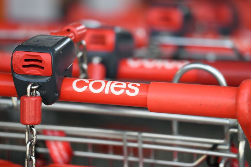Coles supermarket trolleys.