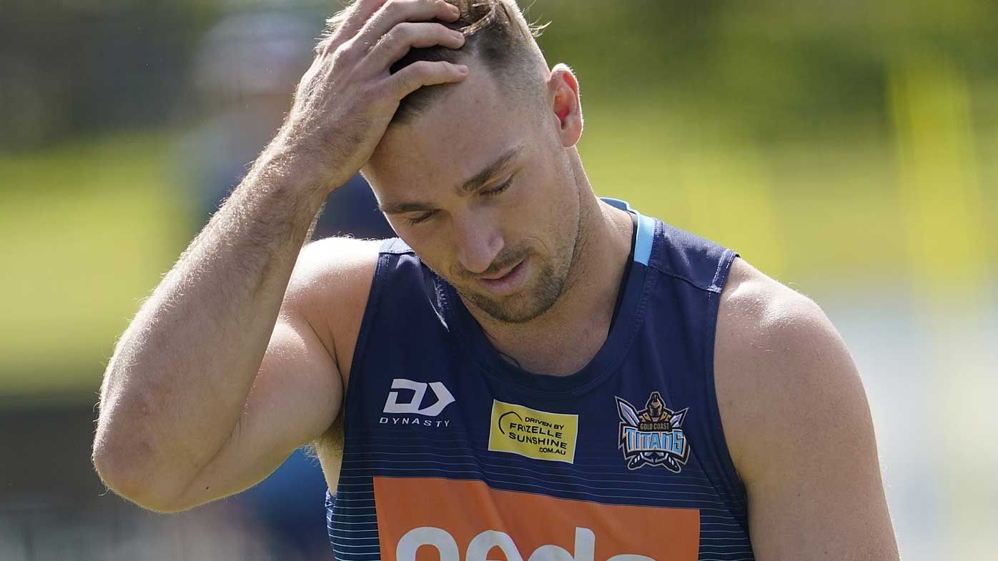 Bryce Cartwright during the Gold Coast Titans training session on the Gold Coast.