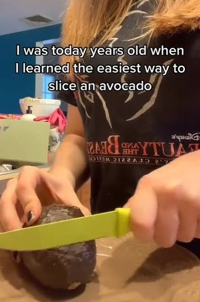 Avocado slicing hack TikTok