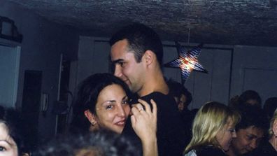 The couple got engaged at a New Year's Eve party in 1999. This photo was taken right after Steggall asked her to marry him as the clock struck midnight.
