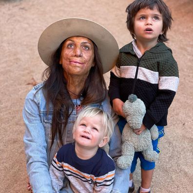 Turia Pitt and her two sons, Hakavai and Rahiti