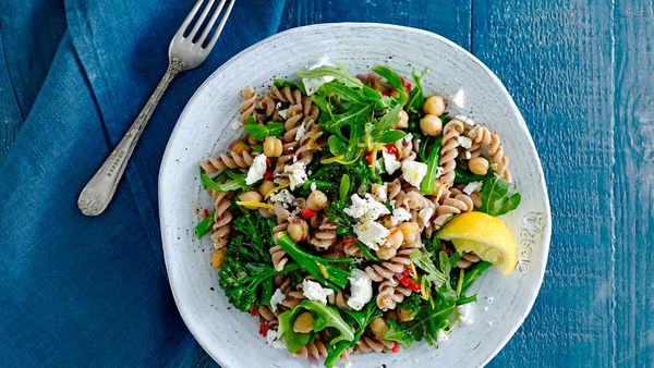 Chilli, chickpea and vegetable wholemeal pasta salad recipe by WW Freshbox