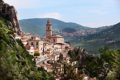 Medieval village in Abruzzo, Italy