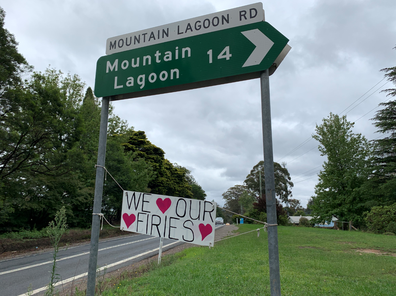 We Love Our Firies sign in Bilpin, NSW