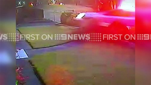 Moment police car smashed into Sydney home caught on CCTV