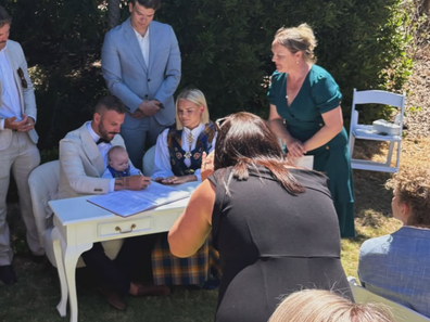 Kyle Chalmers and Ingeborg L?yning wedding