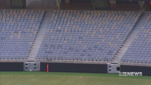 The LED fencing is predominantly plastic. (9NEWS) 