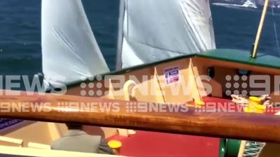 Shocking moment ferry and yacht collide in Sydney Harbour