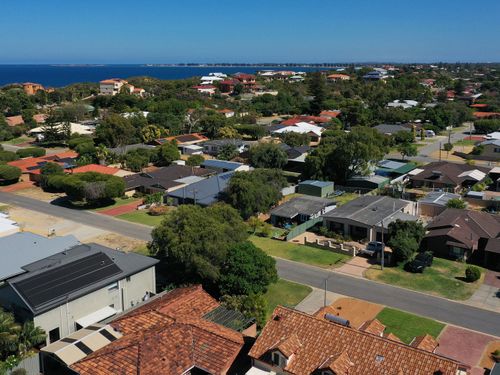 Aerial view of a suburb in Western Australia