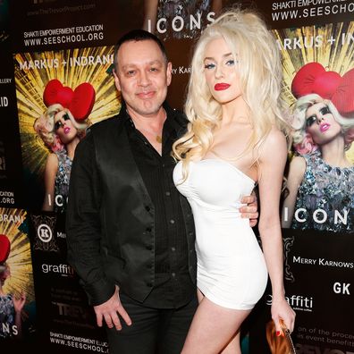 Doug Hutchison and Courtney Stodden at Merry Karnowsky Gallery on January 10, 2013 in Los Angeles, California.