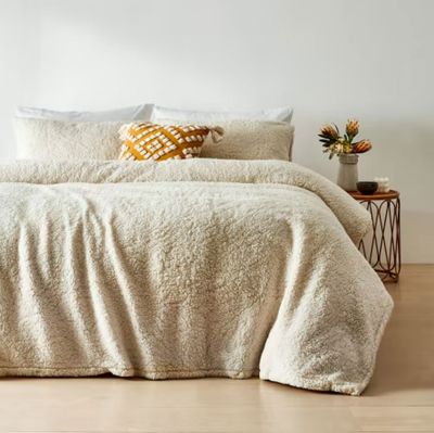Ella Quilt Cover Set - Double Bed, Cream - $45
