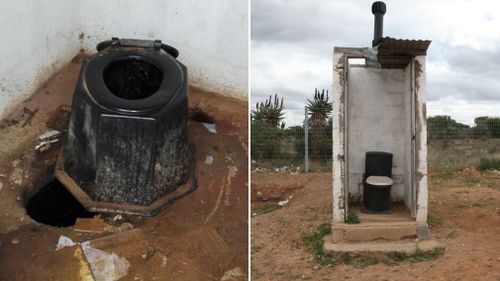 These are examples of toilets in South African schools. (Equal Education)