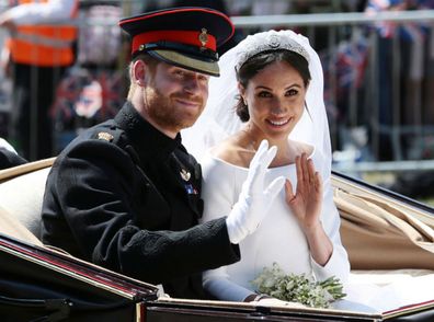 Prince Harry and the Duchess of Sussex on their wedding day in 2018.