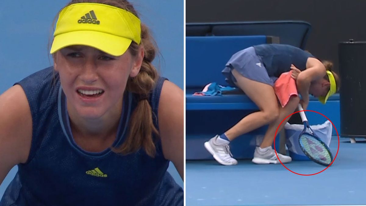 Australian Open Kaja Juvan Throws Up During Second Round Win Against Maya Sherif