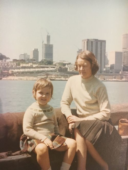 Ms Walker, pictured with her mother as a child, said her parents had always been hoarders. 