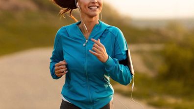 A woman doing exercise outdoors