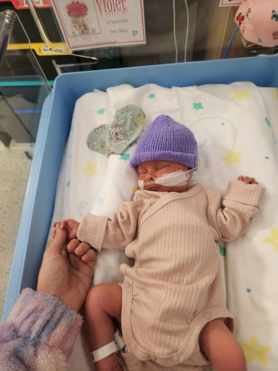Violet didn't open her eyes for weeks, but doctors couldn't explain why.