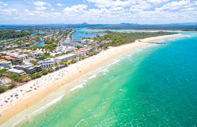 An aerial view of Noosa Heads