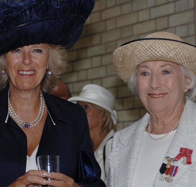 Camilla meets Dame Vera during an official function.