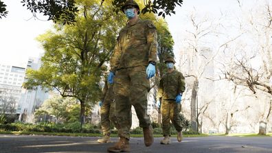 The ADF had a strong presence on Melbourne streets this morning 