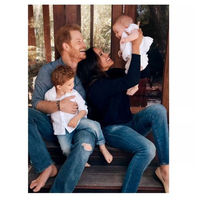 Meghan and Prince Harry's 2021 Christmas card, featuring Archie and Lilibet