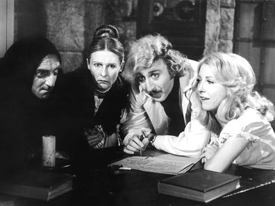 Marty Feldman, Cloris Leachman, Gene Wilder and Teri Garr in "Young Frankenstein."