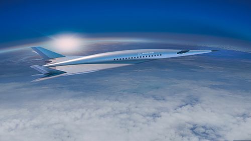 Boeing has released plans for a 'hypersonic plane' capable of travelling up to 6500km/h - or between Australia and Europe in under five hours. Picture: Supplied.