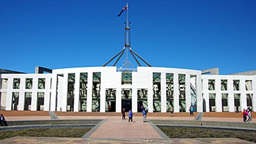 Parliament House forecourt and entrance (Getty)