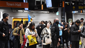 A train breakdown at Town Hall station in Sydney on Friday August 23, 2019 caused major delays and commuter chaos on the network. 
