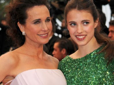 Andie MacDowell, daughter Margaret Qualley, Cannes Film Festival, red carpet