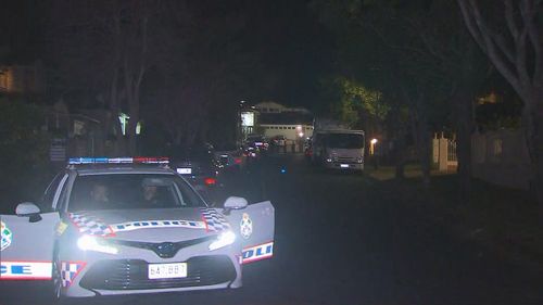 A man has been shot by police after allegedly confronting officers with a knife in Brisbane.Officers were called to reports of an armed person at an address in Liquidambar Place in Stretton in the city's south around 7pm.