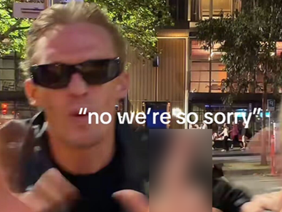 Blurred Cody Simpson with Lara Worthington 