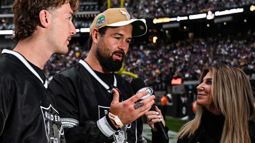 Aaron Woods and Campbell Graham appeared on Fox&#x27;s NFL coverage in Las Vegas ahead of the NRL&#x27;s season opener in 2024!